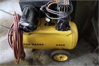 John Deere A200 Air Compressor, Runs-Hole Bottom