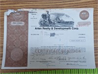 Stock certificate