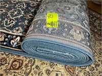 BLUE STAIR RUNNER, ORIENTAL STYLE APPROX 26 IN WID