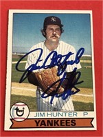 1979 Topps Jim Catfish Hunter Signed Card