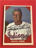 1960 Fleer Ralph Kiner Signed Card