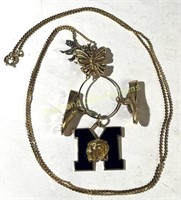 (3) 10K Gold Missouri Tigers Charms & More