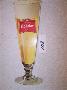 Wisconsin Holiday Glass of Beer - Cardboard