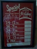 Special Holiday Beer Framed Sign