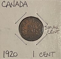 Canada 1920 Small Cent nice condition