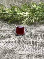 Red Carnelian Stone .925 Sterling Silver Ring