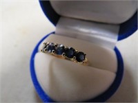 1 CT SAPPHIRE IN 1.9 G 14 K SOLID GOLD SIZE 6 RING