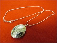 NEW 18" LOCKET PENDANT NECKLACE STAMPED 925