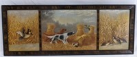 Antique Wildlife  Three Picture Grouping in Frame