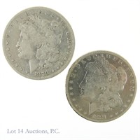 1879-s & 1881 Silver Morgan Dollars (2)