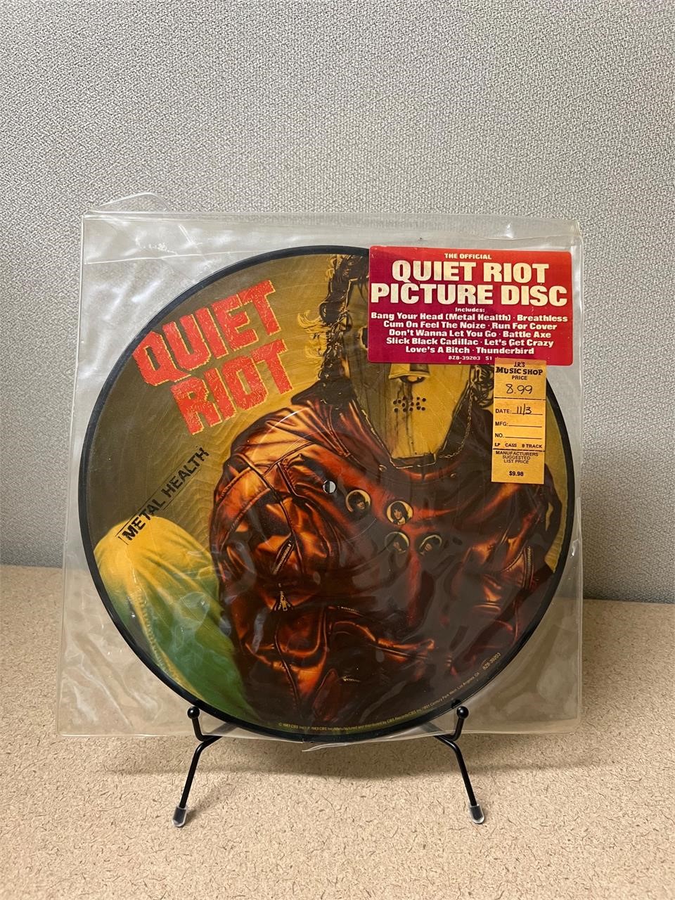 Quiet Riot Picture Disk Collectible Vinyl Record