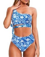 *Women's Leopard Print Bikini Set-XL, Blue