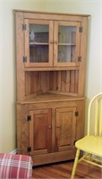 BEAUTIFUL PINE CORNER CABINET  74"TX36"W