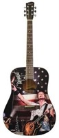 Ted Nugent Autographed American Flag Guitar
