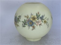 Vintage hand painted hurricane lamp globe with
