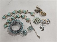 Vintage Bracelets, Earrings, Pins