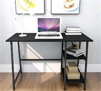 ARFARLY Study Table with Wooden Shelves, Computer