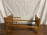 Vintage Wooden Doll Bed - Missing bottom