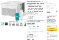 B7684  Midea 8000 BTU Window Air Conditioner - 8,0