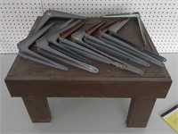 shelf brackets and stool