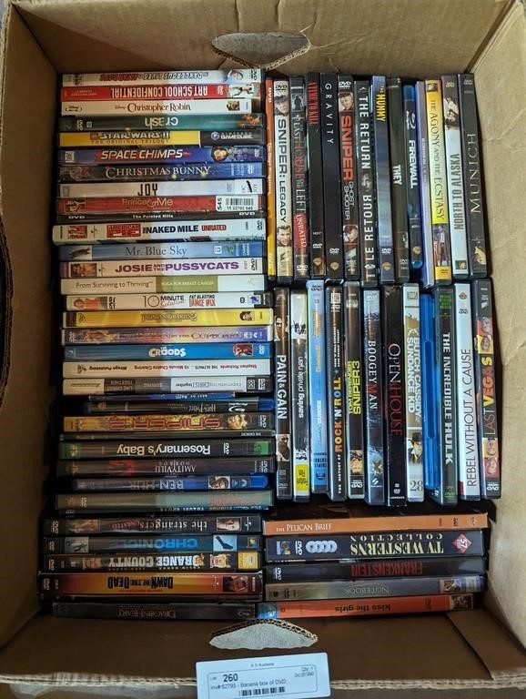 Banana box of DVD