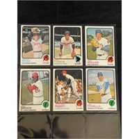 (6) 1974 Topps Baseball Stars/hof