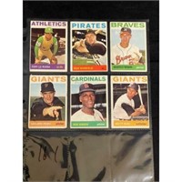 (6) 1964 Topps Baseball Stars/hof