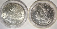 1887 & 1902-O CH BU MORGAN DOLLARS