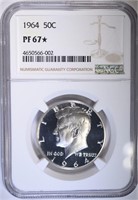 1964 KENNEDY HALF DOLLAR NGC PF67*