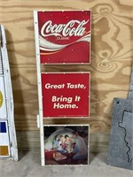 Two Sided 11x34 Plastic Coca Cola Advertising