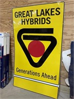 4ft x 3ft Great Lakes Hybrids Metal Sign PU ONLY