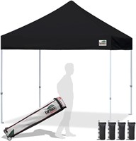 10x10ft Patio Pop Up Canopy Tent  Black