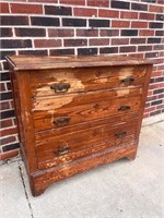 Oak 3 Drawer Dresser Base