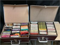 Lg Group of Cassette Tapes & (2) Storage Cases