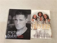 (2) Hardback Pop Culture Books - BeeGee & Buble