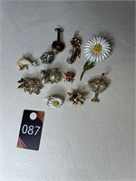 Vintage Pins & Clip Earrings