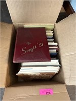 BOX OF YEARBOOKS / ANNUALS