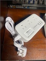 NEW power strip with USB plug white