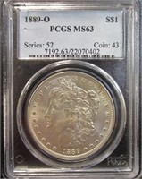 1889-O SILVER MORGAN DOLLAR PCGS MS63