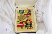 Vintage Collection of Military Rank Pins & Medals