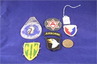 Vintage Collection of Military Patches and Medal