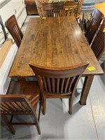 6FT LONG DINING ROOM TABLE W/ 6 MATCHING CHAIRS