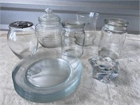 Glass Jars, Vases and Plates