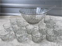 Punch Bowl, Cups and Ladle