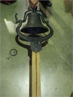 Dinner Bell with yoke /mounted to post