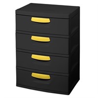 N4114  Sterilite 4 Drawer Unit Black