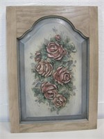 15.25"x 21.5" Rose Carved Cabinet Door