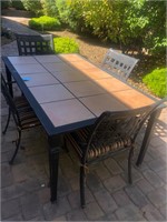 Patio table with four chairs #237