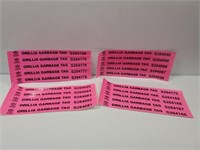 Lot of 20 Orillia City Garbage Tags