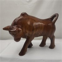 Wooden Carved Bull